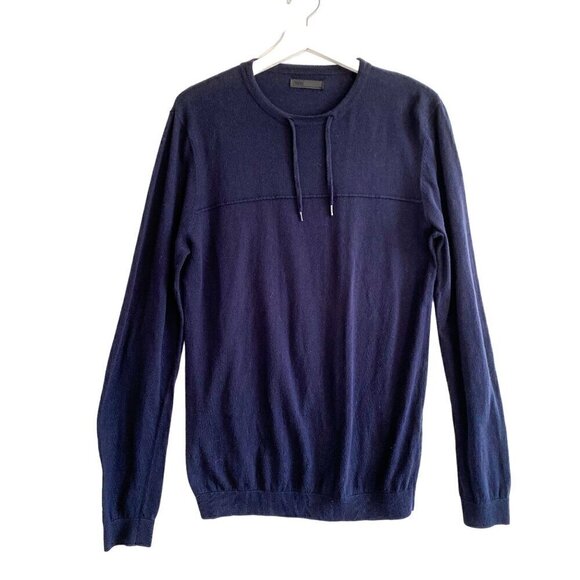 ASOS Sweaters - ASOS blue cotton sweater with tie neck, size M